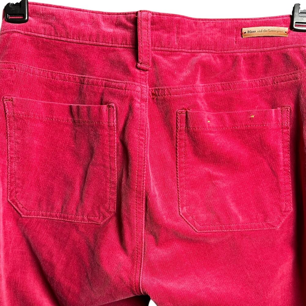 Anthropologie Pilcro High-Rise Skinny Corduroy Jeans Womens 28 dark pink - Picture 8 of 10